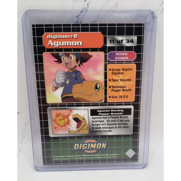 Digimon Agumon Silver Foil Rookie Digimon #8 - Picture 2 of 4
